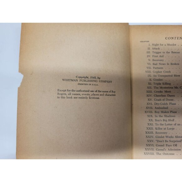 1945 Roy Rogers and the Gopher Creek Gunman, Don Middleton Hardcover - Picture 10 of 11